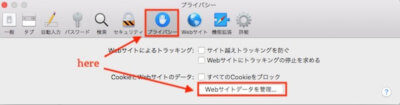 〈Webサイトデータを管理〉→〈cookieの削除〉